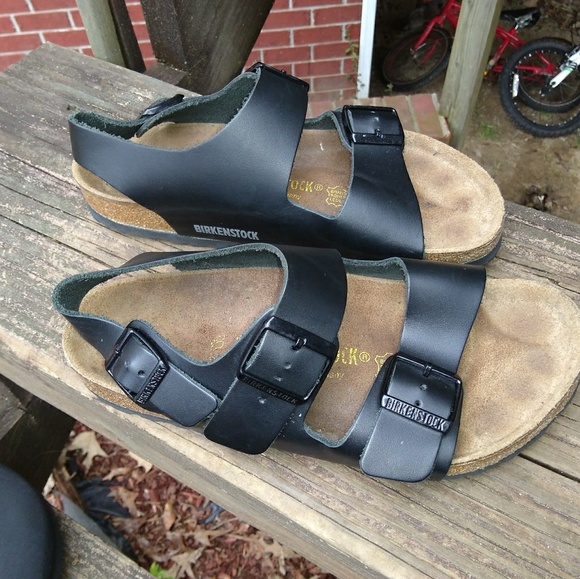 birkenstock milano leather black